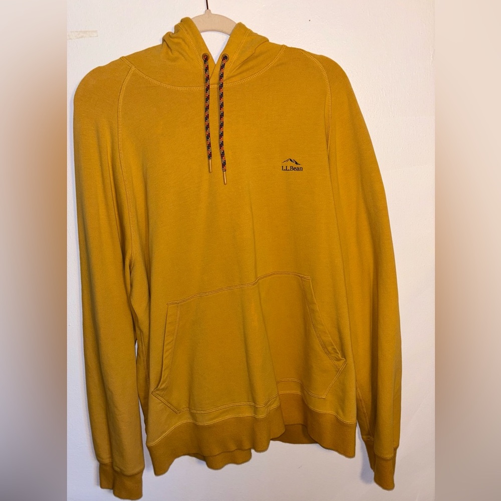 Mustard LLBean sweatshirt